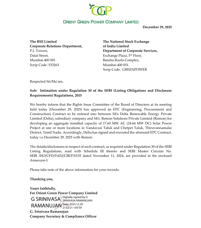 Orient Green Power Company