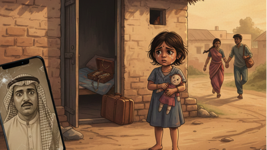 देवरिया में सऊदी अरब में काम करने वाले युवक की पत्नी मुंहबोले भांजे के साथ फरार होने का मामला, पुलिस जांच करती हुई